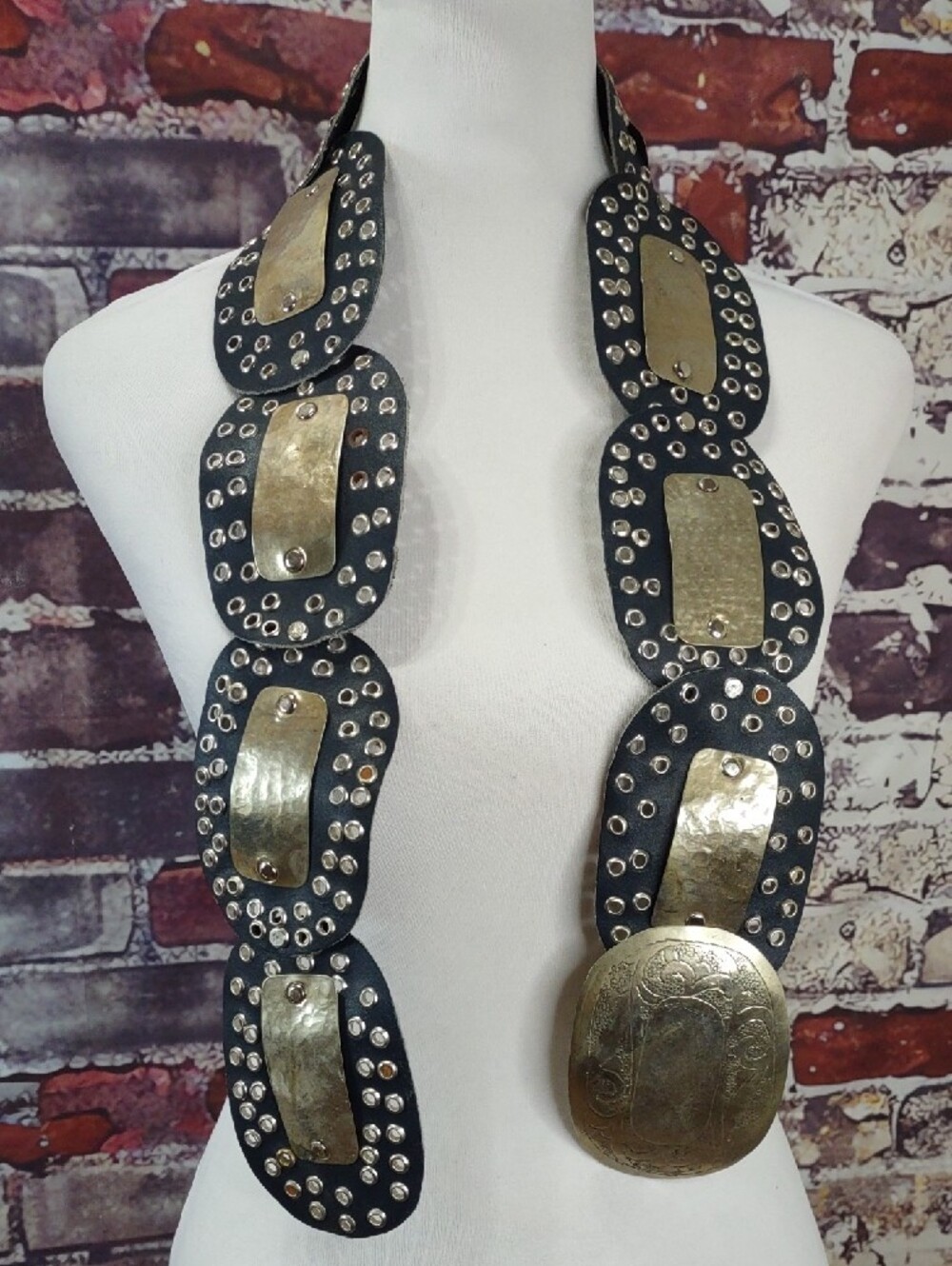 Vintage 80's Moroccan Leather Belt - Picture 2 of 9